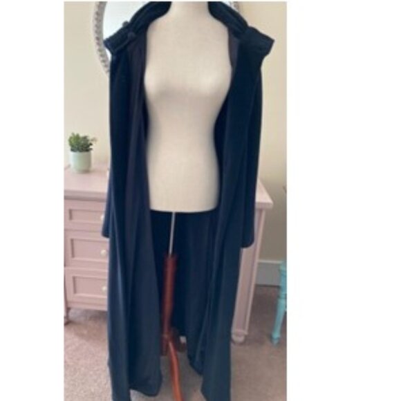 VINTAGE ARMANI COLLEZIONI VELVET FULL LENGTH COAT - Picture 6 of 7